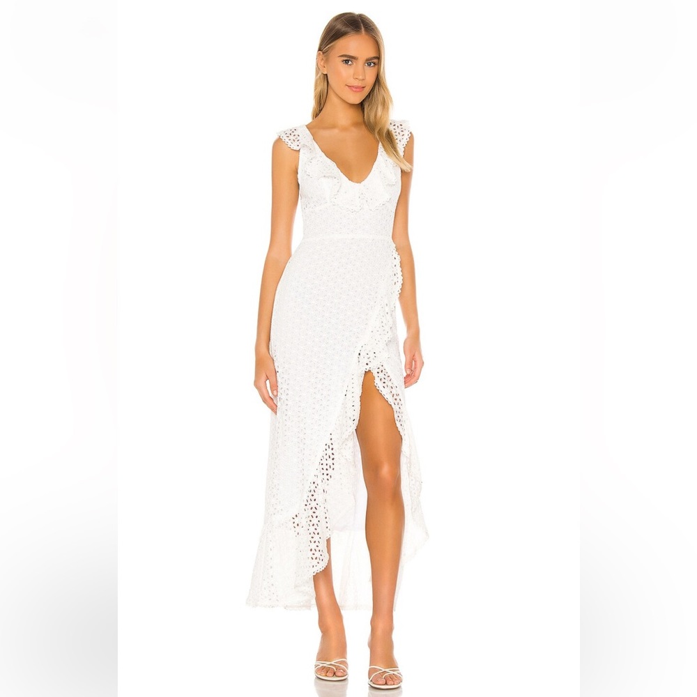 Majorelle Run Wild Dress in White, XS